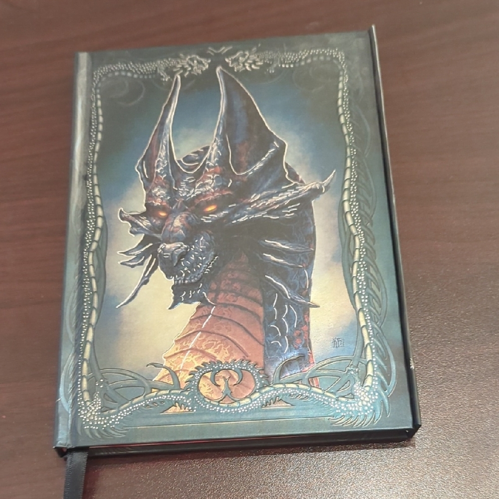 Black Dragon-Themed Hardcover Journal by Kerem Beyit